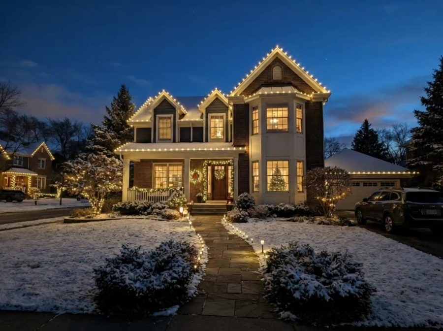 Holiday Lighting equipment in action