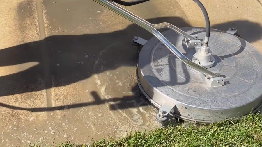 Pressure Washing on a Chicago South Side job